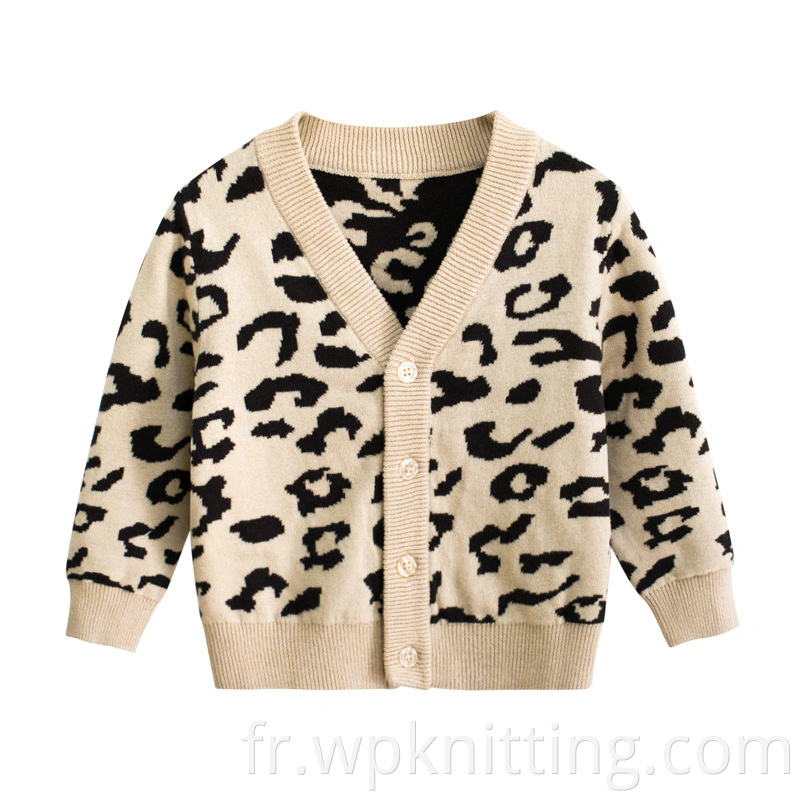 Automn Baby Vêtements Leopard Fashion Trickitwear Cardigan Pullers